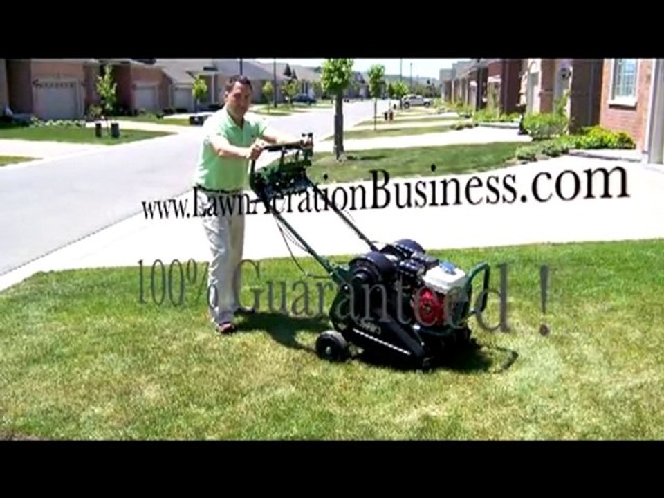 Can I rent a lawn aerator when starting an aeration busines video