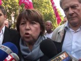 Aubry: le gouvernement doit tout remettre sur la table