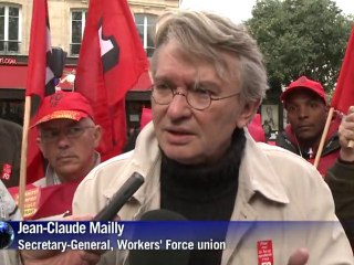French workers and students take to the streets