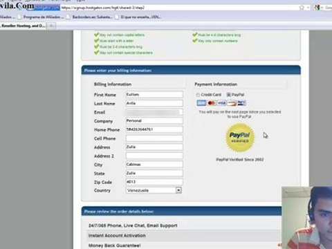 Como crear una cuenta hosting en hostgator