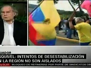 En Ecuador hubo claro intento de golpe de Estado: Pérez Esquivel