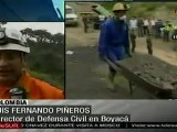 Sigue búsqueda de 2 mineros atrapados en mina de carbón en COlombia