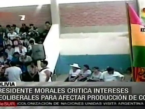 El cultivo de coca es un asunto político: Evo Morales