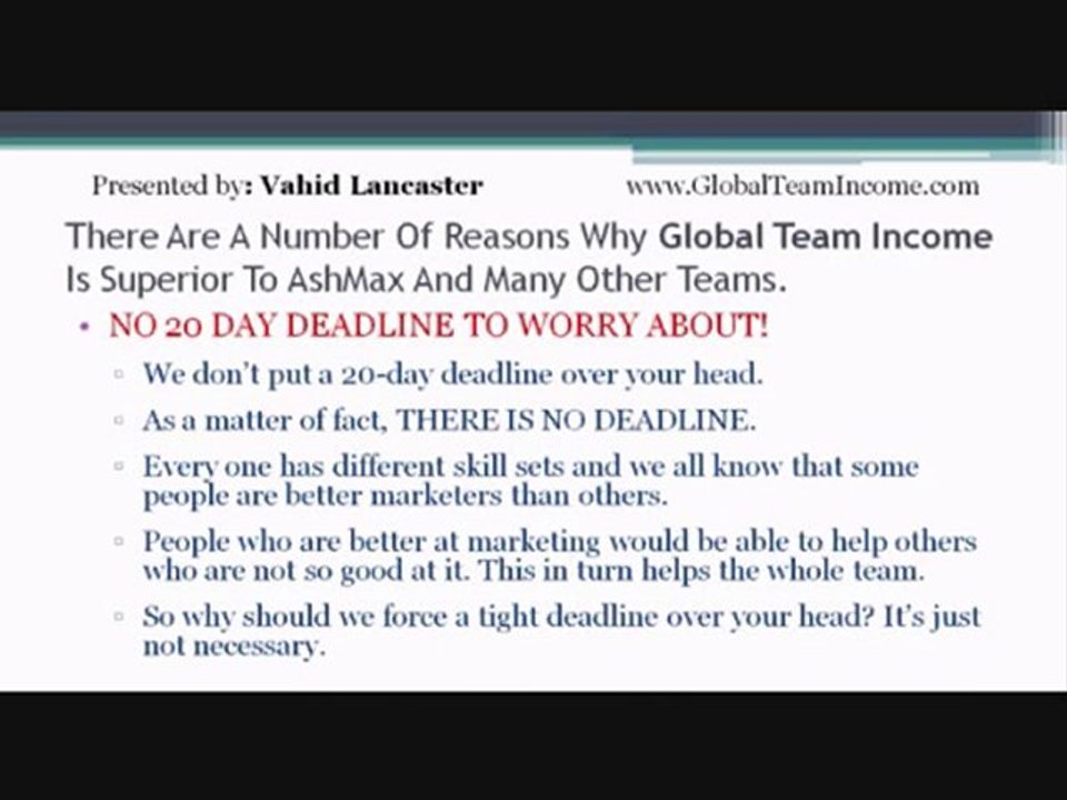 Make 22k in 100 days **Global Team Income**