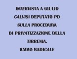 Intervista a Giulio Calvisi su privatizzazione Tirrenia
