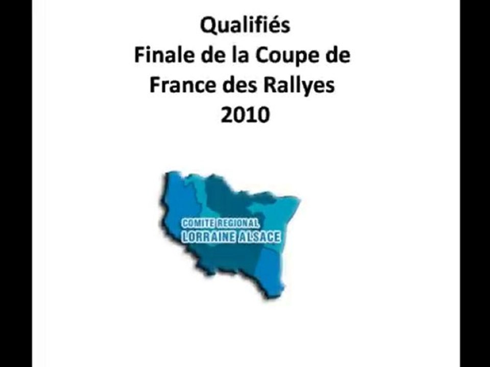 Qualifiés finale Comité Lorraine-Alsace