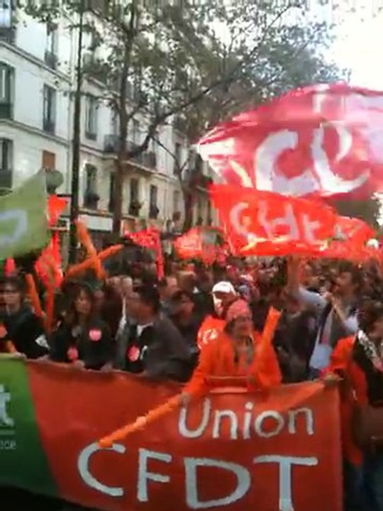 Manifestation Paris 16 octobre 2010 CFDT