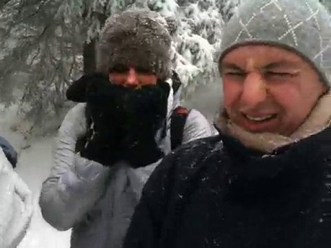 Petite rando sous la neige du massif du Pilat 17/10/2010