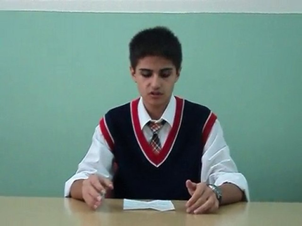 Okul Meclisi Başkan adayı Nedim Furkan Kahraman'ın konuşması