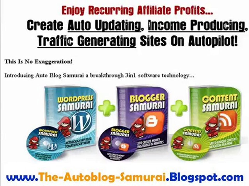 Autoblog Samurai - Generate $$$ Per Day
