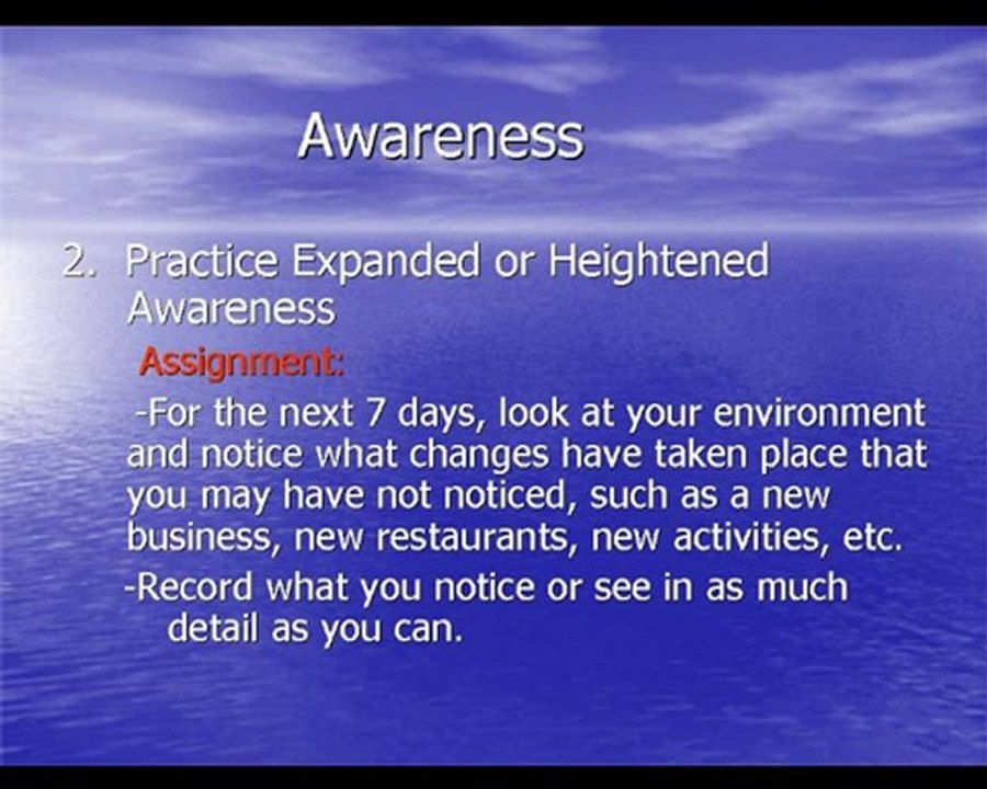 Lifeskills - Awareness Pt1