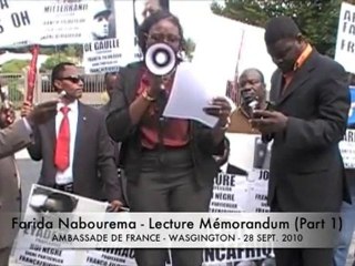AfroManif: Mémorandum (1),Manif du 28 Sept. 2010, Washington