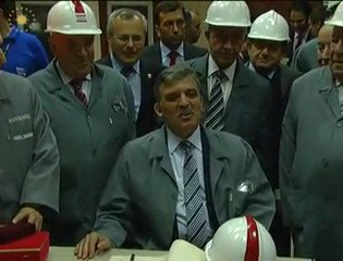 Cumhurbaşkanı Gül, Karademir Tesislerinde incelemede bulundu