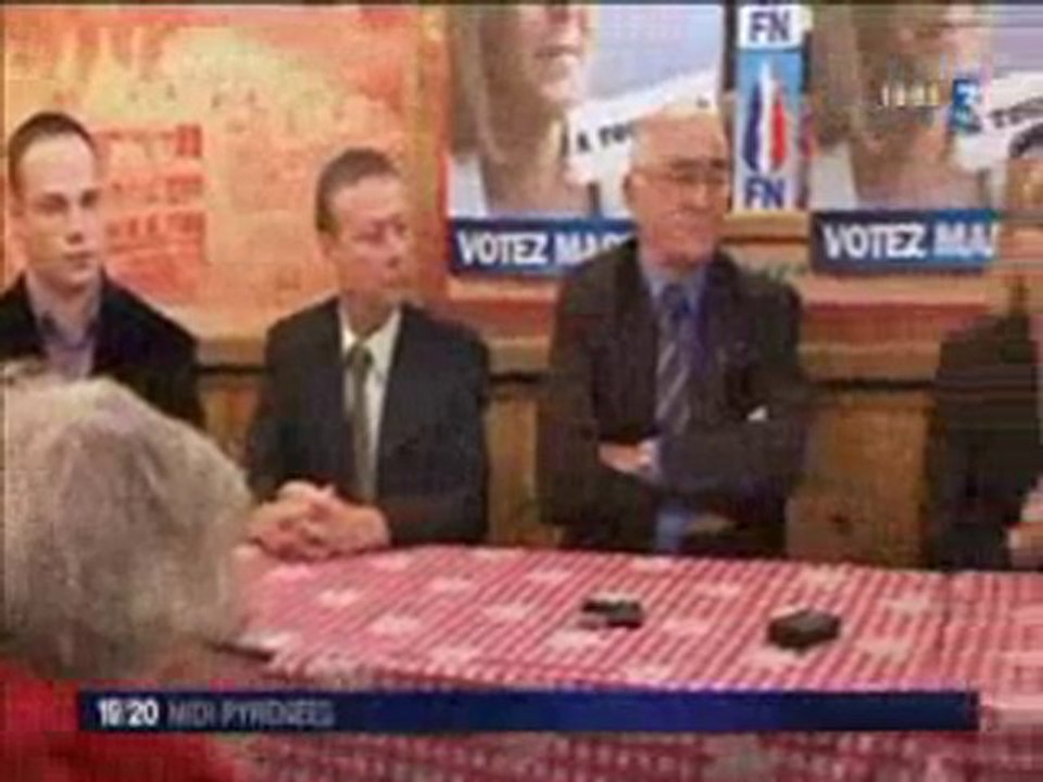 Marine Le Pen  JT France 3 sud Toulouse