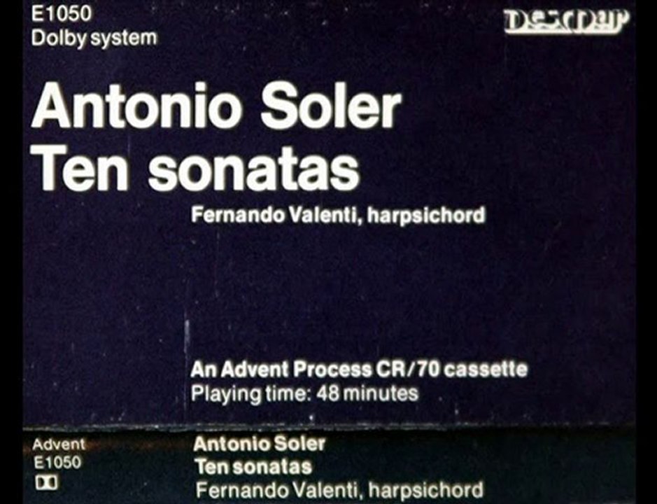 Antonio Soler / Fernando Valenti: Sonata in C Minor, 1975