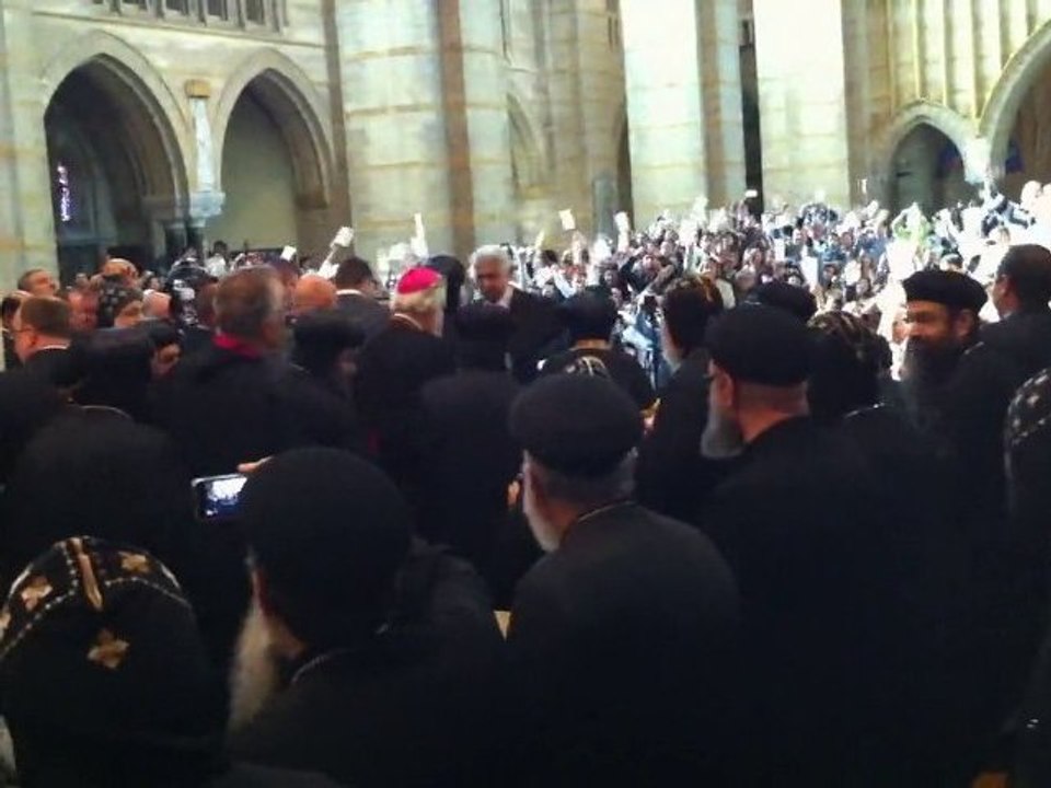 Entrée du Pape Shenouda III à la Cathédrale d'Haarlem