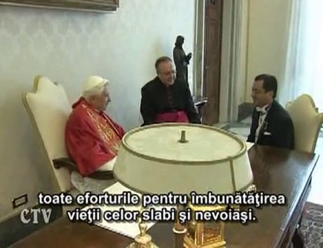 Benedict al XVI-lea l-a primit pe noul ambasador în Columbia