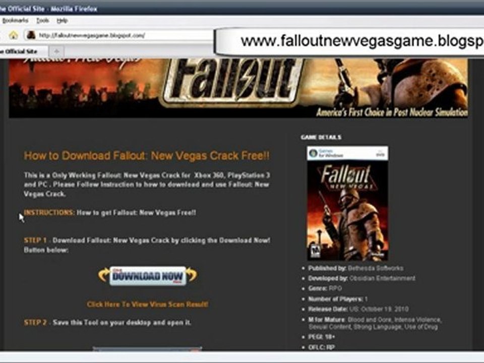 Fallout New Vegas Crack Free Download On Xbox 360, PS3, PC