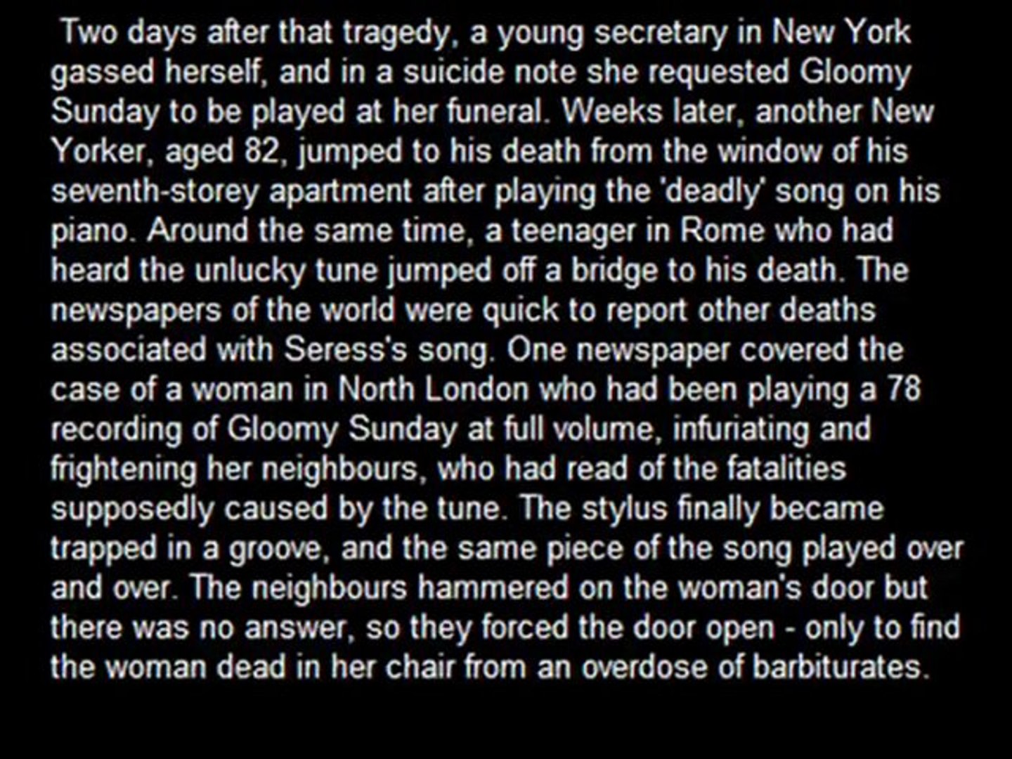 Gloomy Sunday - Rezso Seress - video Dailymotion