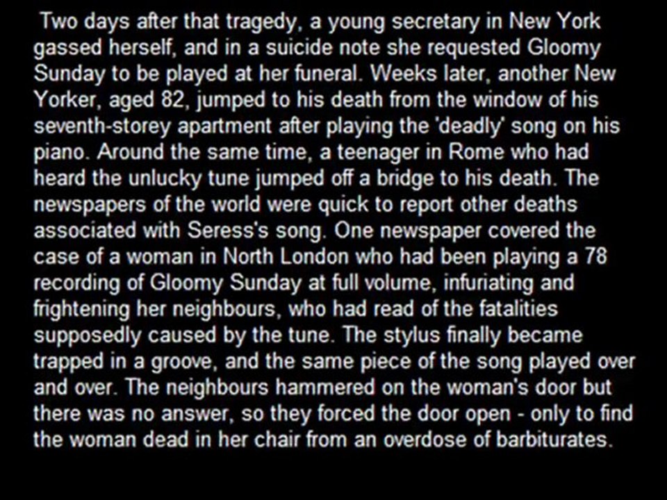 Gloomy Sunday - Rezso Seress