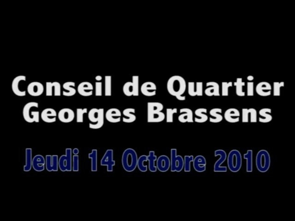 Conseil de Quartier Georges Brassens du 141010