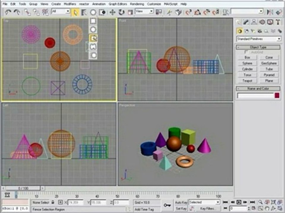 3d Max Tutorials- Studio MAX Object Selection