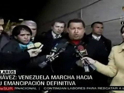 Presidente Chávez suscribe acuerdos con su par Lukashenko