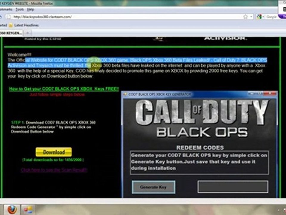 Free codes black ops game full 100% working 2000 free keys