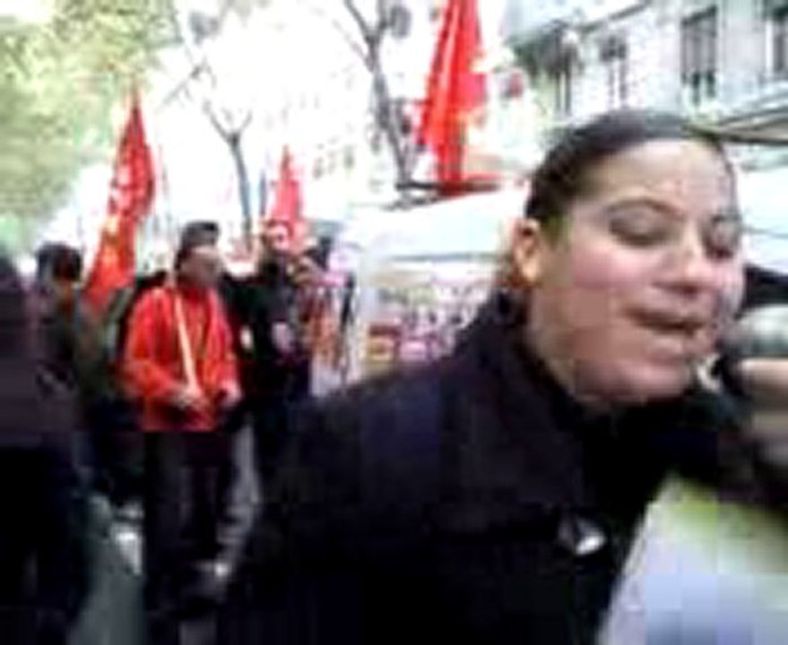 Manif(contre la reforme de la retraite)69 Jenni au micro