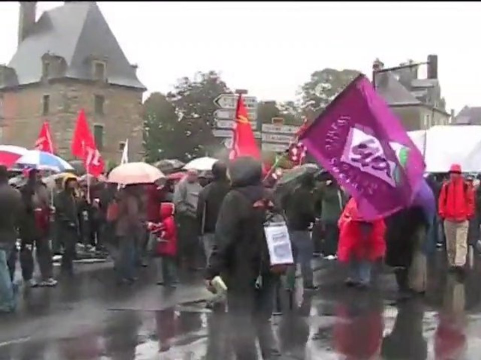 manifestation à Ducey (50) sur les retraites - 19 oct 2010