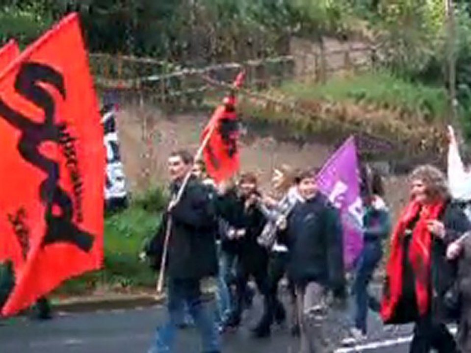 Descente groupe de manifestant Laon 19 octobre 2010