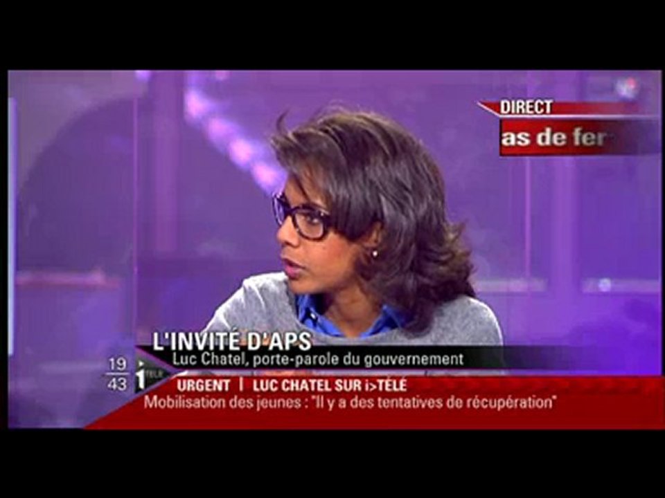 Luc Chatel sur i-Tele - 19.10.2010