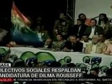 Candidata Dilma Rousseff aventaja en comicios brasileños