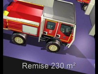 Pompiers des Moutiers Caserne 3D