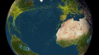 24 Hours Of Air Traffic - Atlantic Sphere View