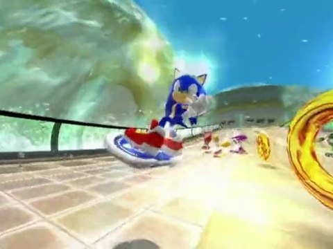 La maniabilité de Sonic Free Riders avec Kinect