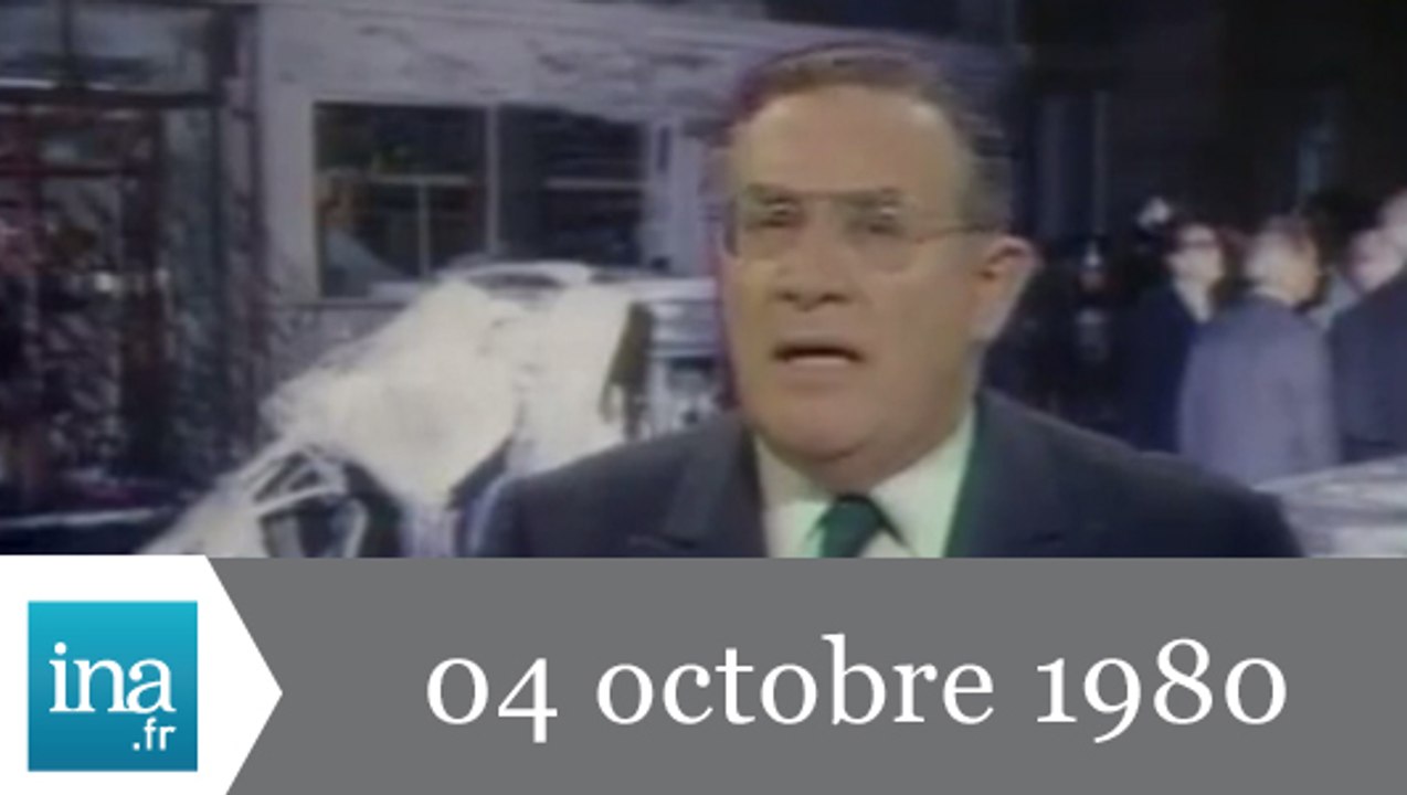 20h Antenne 2 du 04 octobre 1980 - Attentat de la rue Copernic à Paris - Archive INA