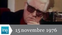 20h Antenne 2 du 15 novembre 1976 - Mort de Jean Gabin - Archive INA