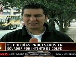 Tres civiles y 33 policías condenados por intento de golpe en Ecuador