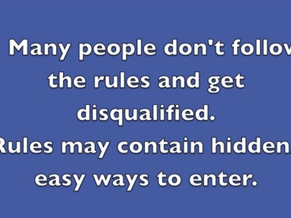 How to Win Contests and Sweepstakes: 5 steps