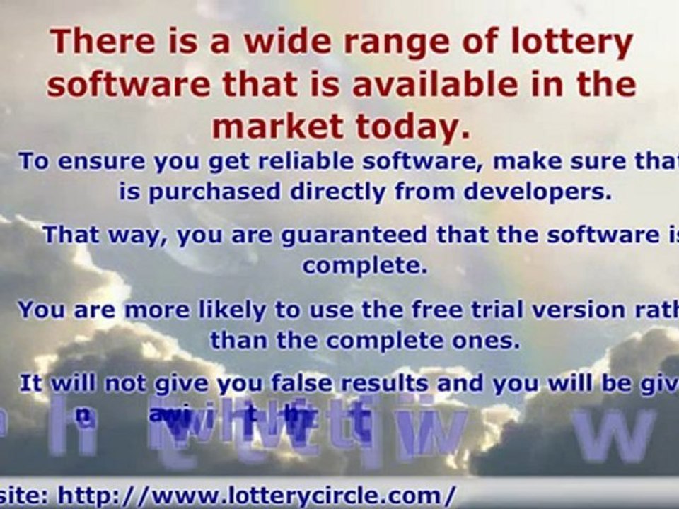 Lottery Software-Choosing the Best Software
