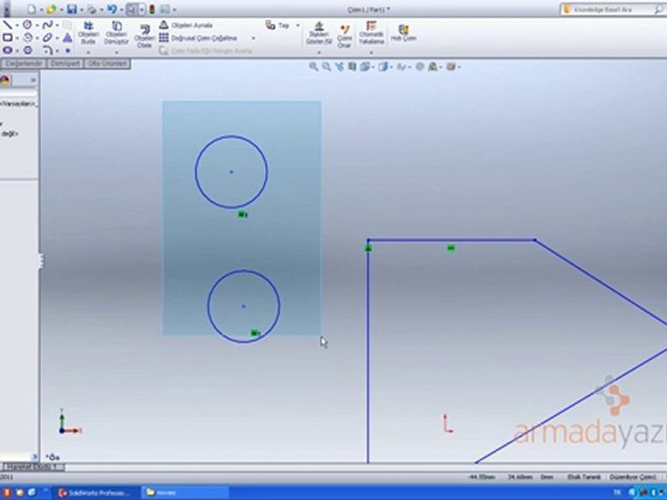 SolidWorks 2 Boyutlu Çizim İlişkiler 1
