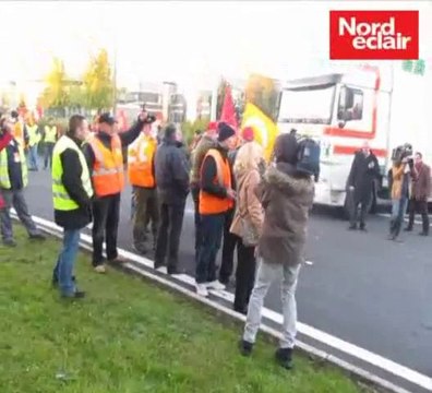 Jeudi 21 octobre 2010 : blocages routiers autour de Lille