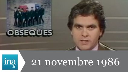 20h Antenne 2 du 21 novembre 1986 - Obsèques de Georges Besse - Archive INA