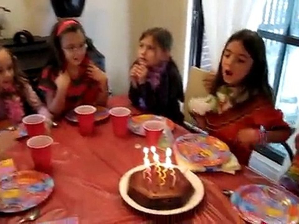 Bougies soufflées avec copines