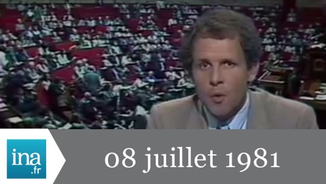 20h Antenne 2 du 08 juillet 1981 - Pierre Mauroy devant l'Assemblée - Archive INA