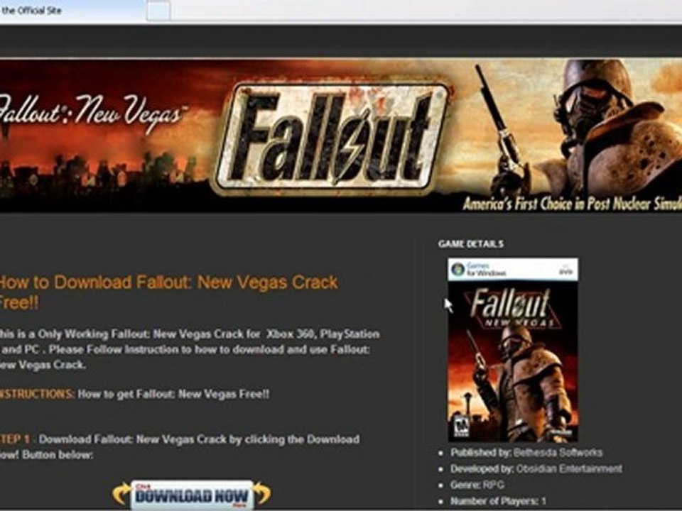 Fallout New Vegas PC Crack video Dailymotion