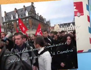 Retraites : défilé du 19 octobre à Cambrai