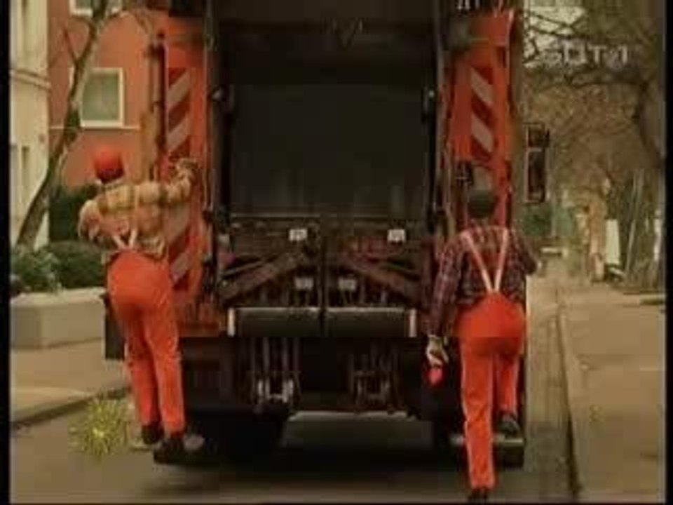 garbage man hitting on a girl