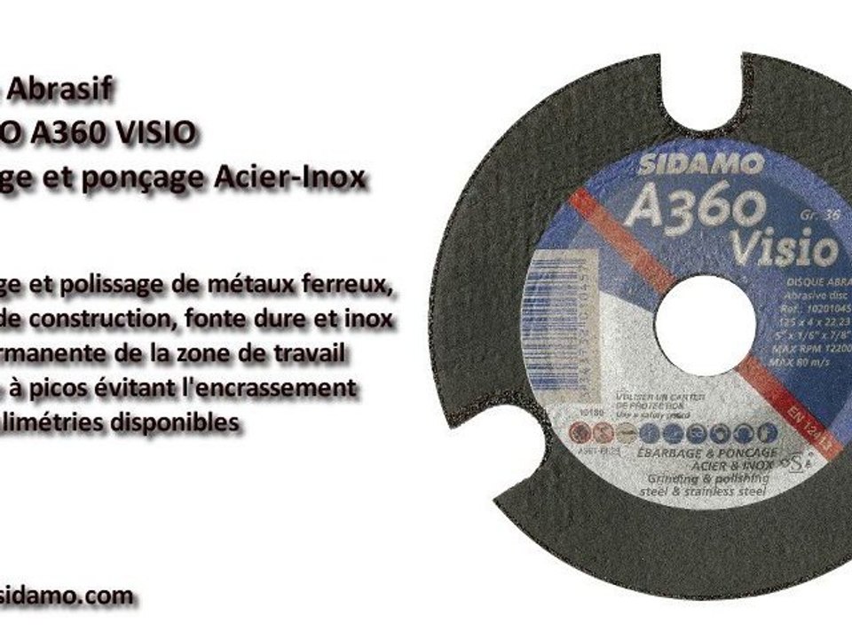 Abrasif SIDAMO A360 VISIO 125mm